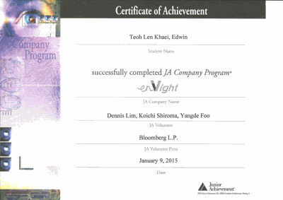 JA - Company Mentoring Program - Bloomberg 2015